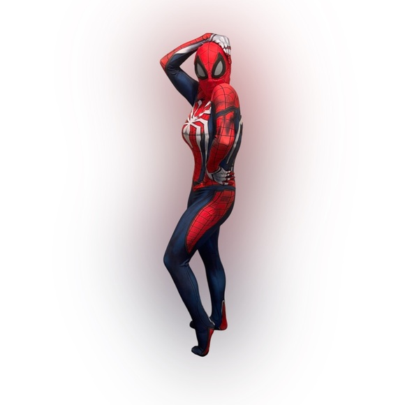 Spiderman 2 PS5 Peter Parker Cosplay haloween Suit Printed Costume unisex - Picture 14 of 16